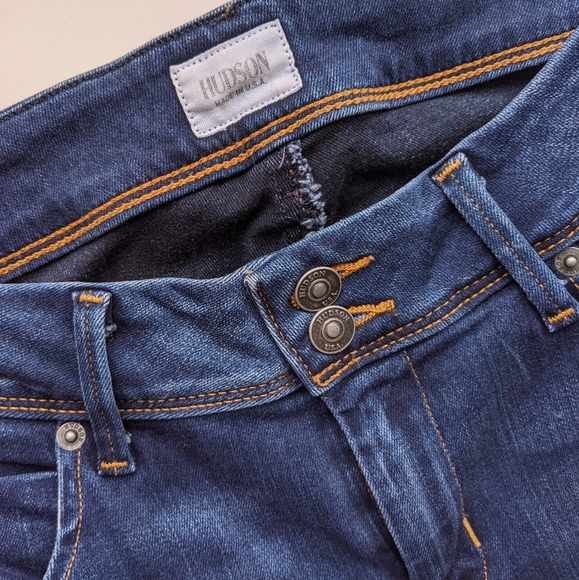 HUDSON Collin Mid Rise Skinny Jeans, Blue, 28 - Picture 6 of 9